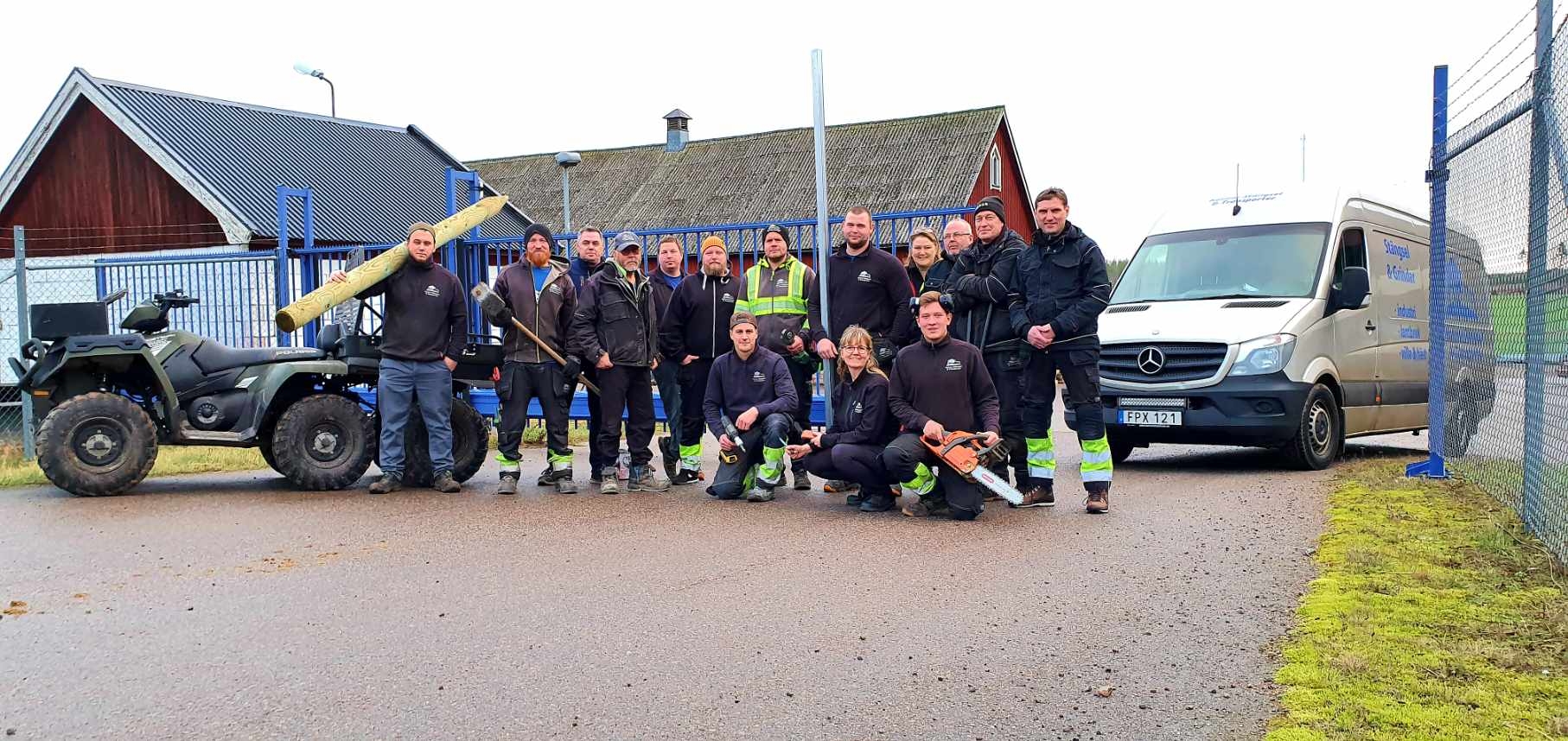 Gruppbild på personal från Kalmar Stängsel